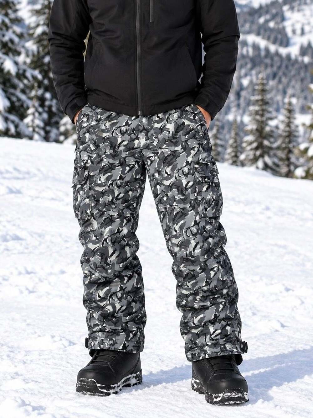 Turbine Boardwear T-408 Men's Insulated Camo Snow Pants Ski Size M